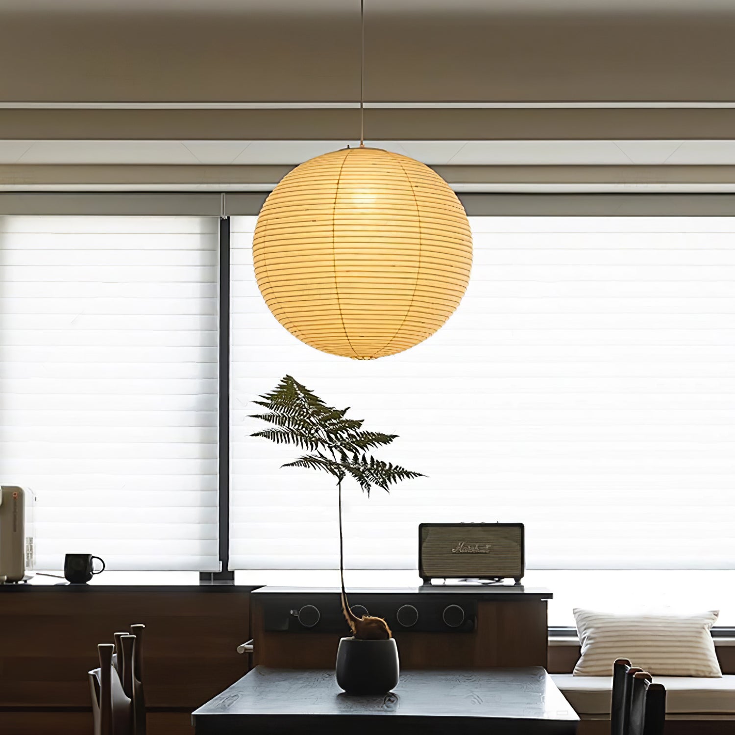 Pileo Lampe Suspension Lanterne en Papier Japonaise
