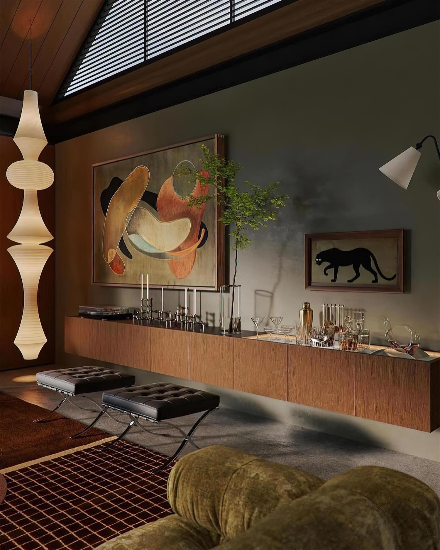Zyora Lampe Suspendue Sculpturale en Papier