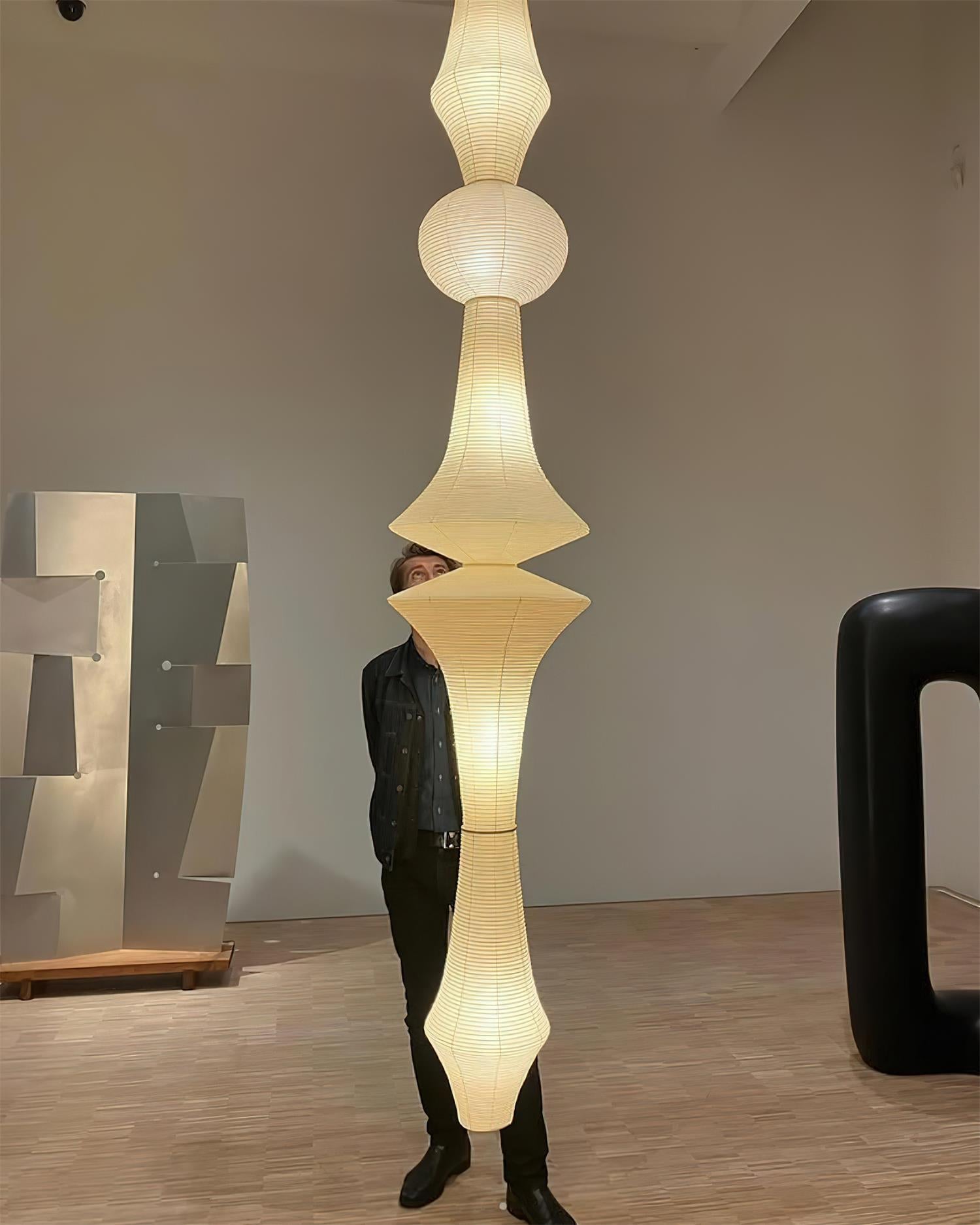 Zyora Lampe Suspendue Sculpturale en Papier