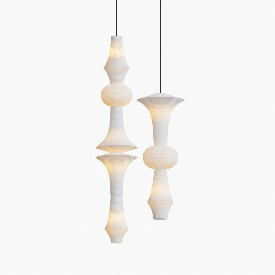 Zyora Lampe Suspendue Sculpturale en Papier
