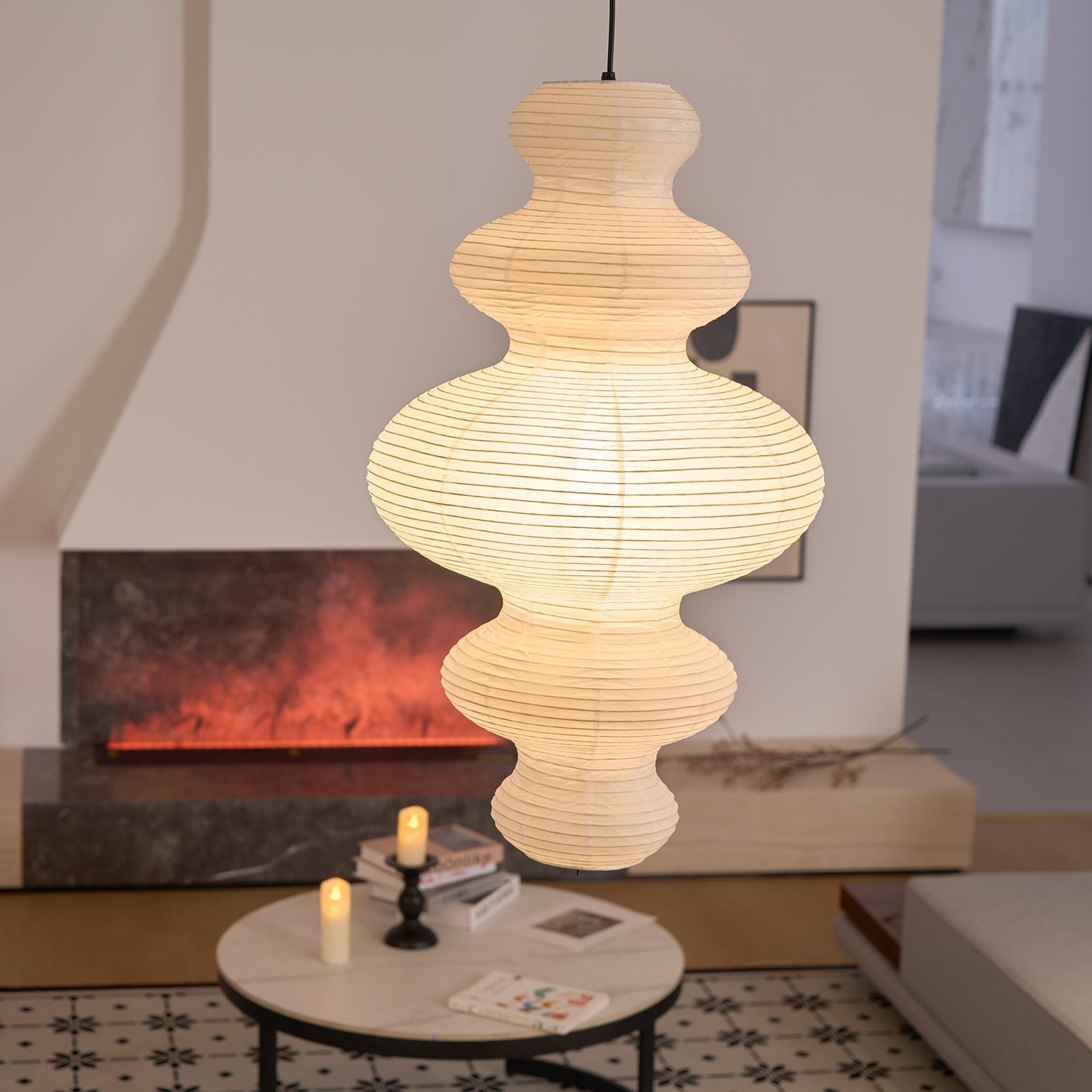 Akari Suspension Minimaliste en Bambou