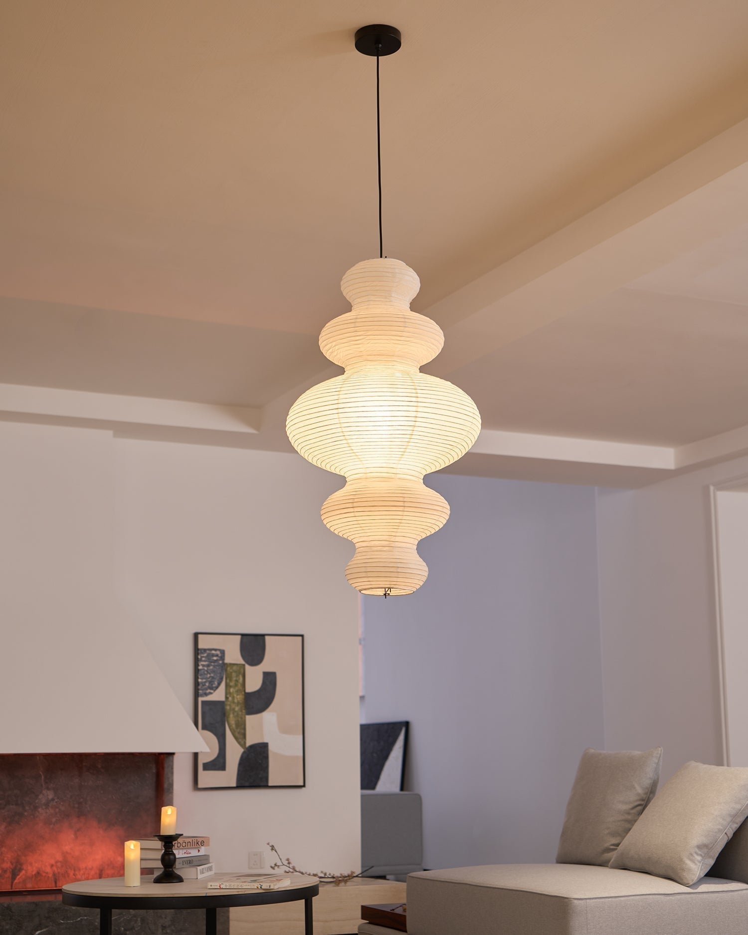 Akari Suspension Minimaliste en Bambou