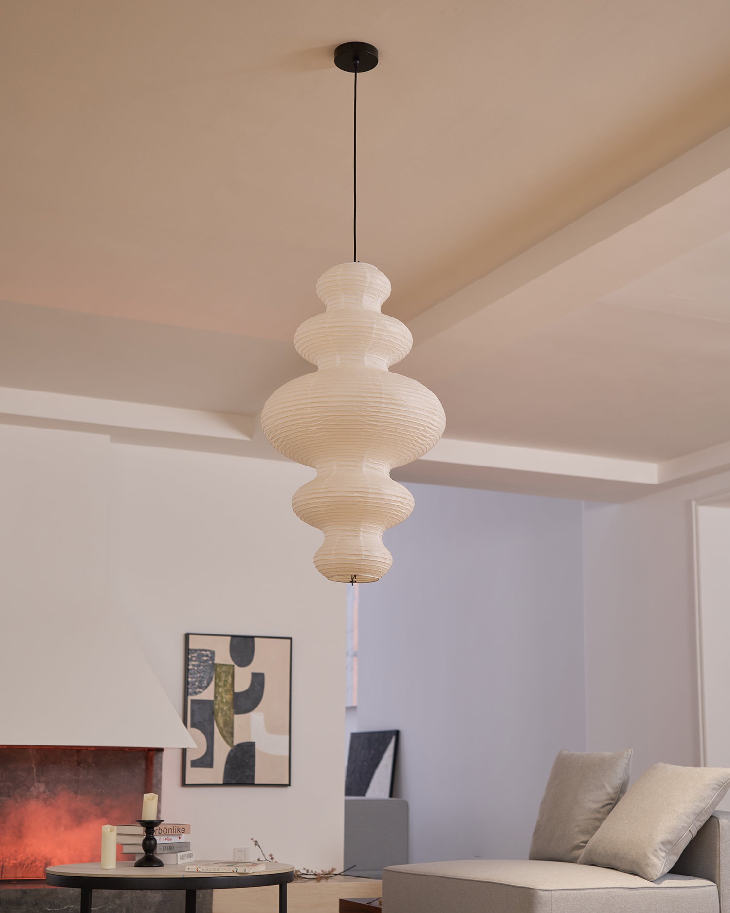 Akari Suspension Minimaliste en Bambou
