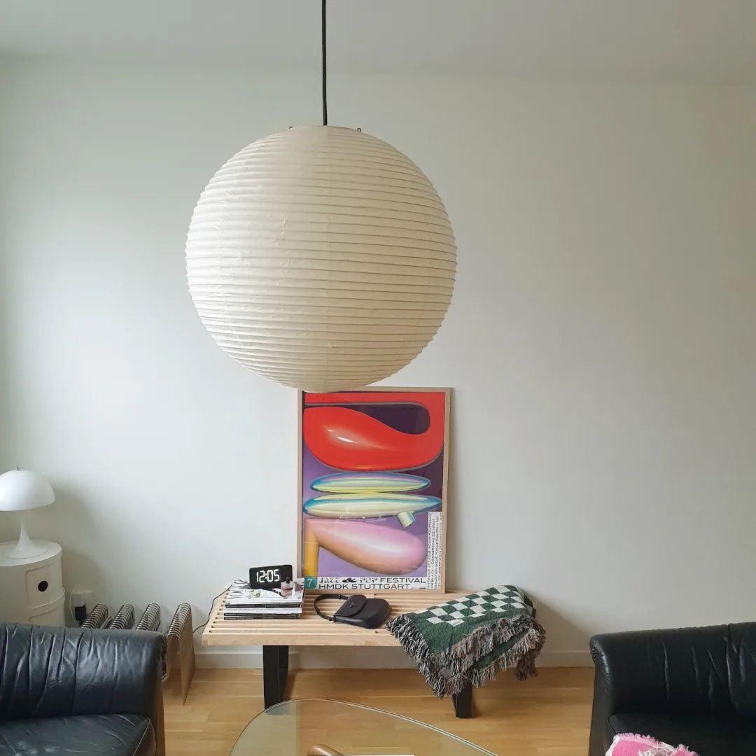 Solara Suspension Bambou Papier Washi Ronde