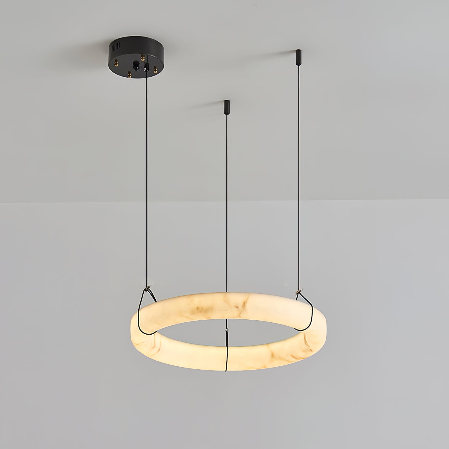 Aureon Lustre de Luxe en Albâtre Blanc