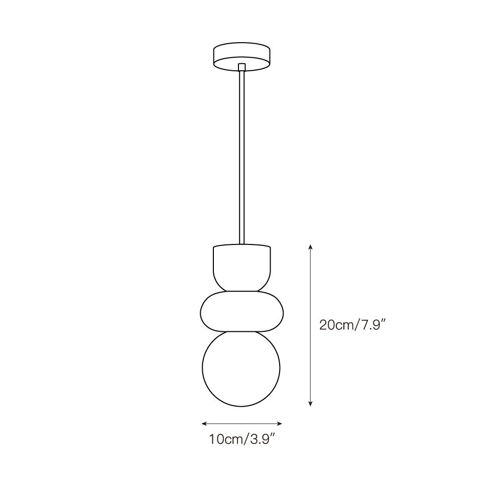 Rauduvyn Suspension Totem Moderne en Albâtre