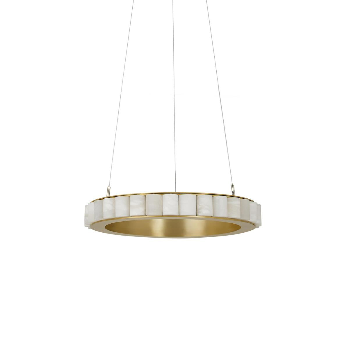 Orion Lustre Double Anneau en Albâtre