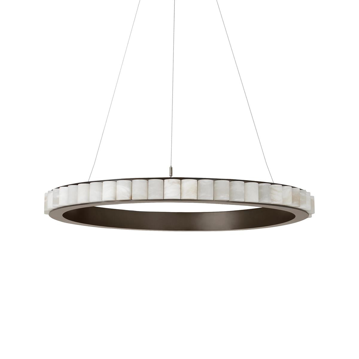 Orion Lustre Double Anneau en Albâtre