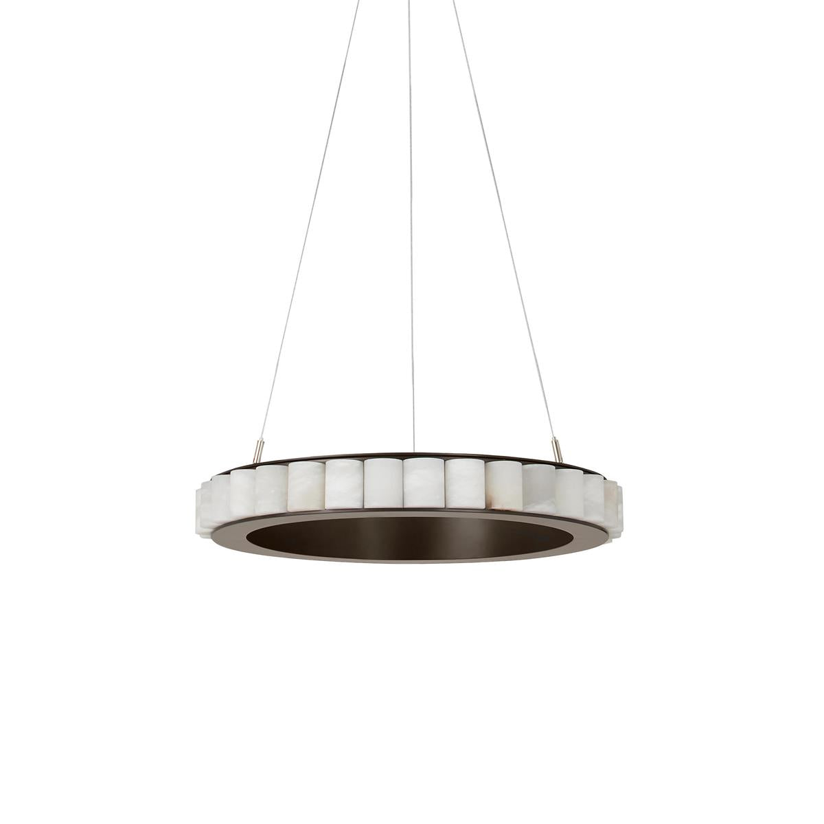 Orion Lustre Double Anneau en Albâtre
