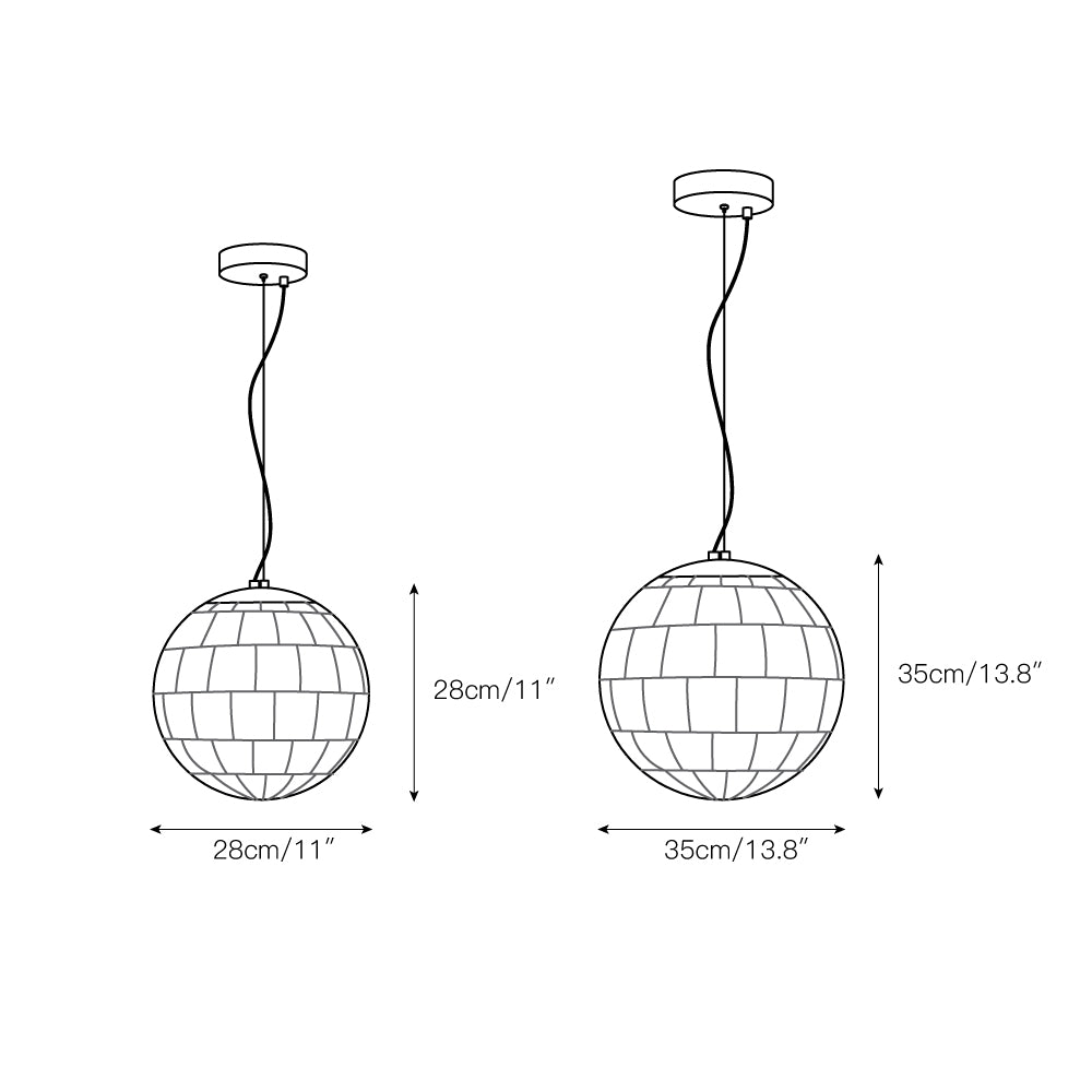 Fljotuvye Suspension en Alabastre Boule Moderne