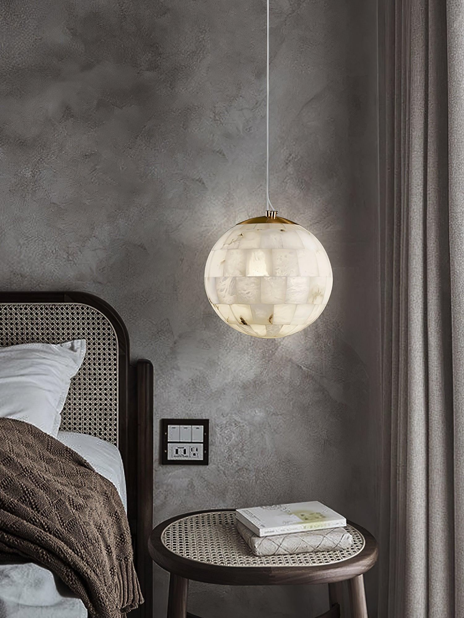 Isolde Albâtre Globe Pendentif Lumière