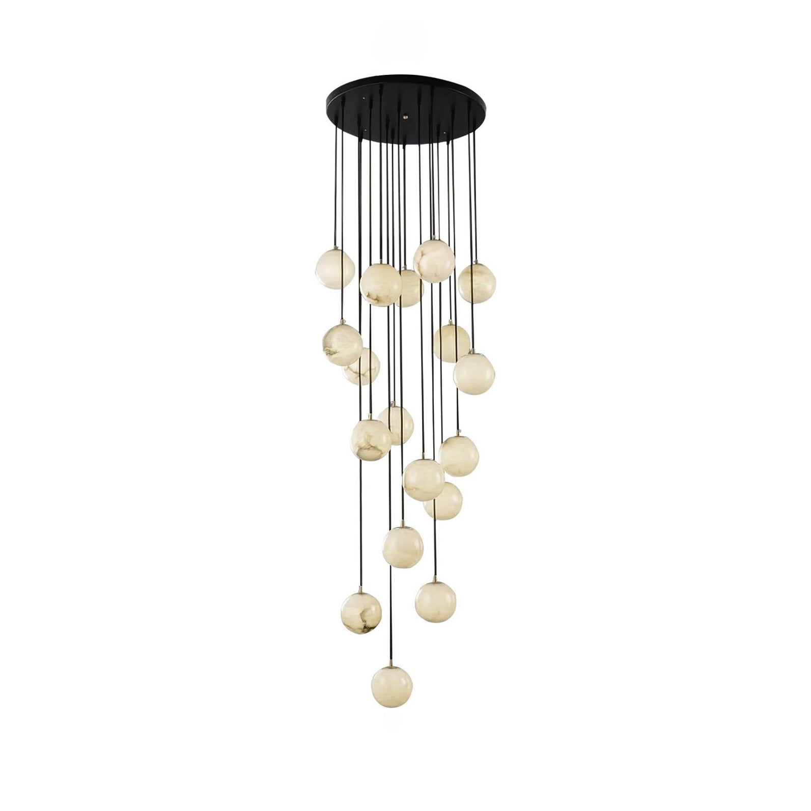 Gloruvye Lustre Métal Boules Moderne en Grappes