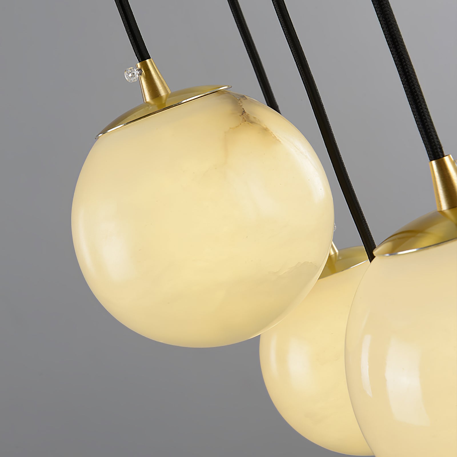 Gloruvye Lustre Métal Boules Moderne en Grappes