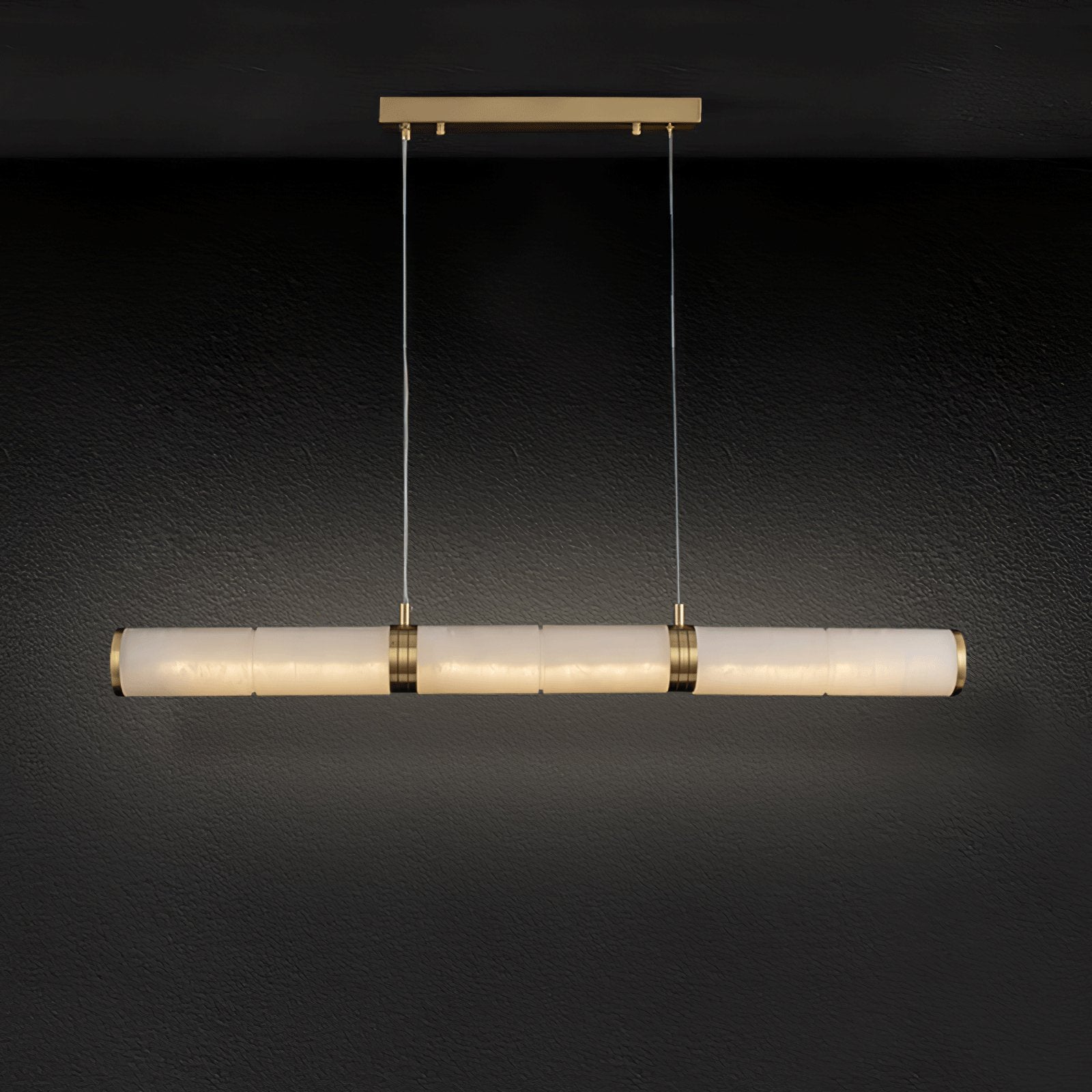 Eira Minimaliste Albâtre Linéaire Pendentif Lumière