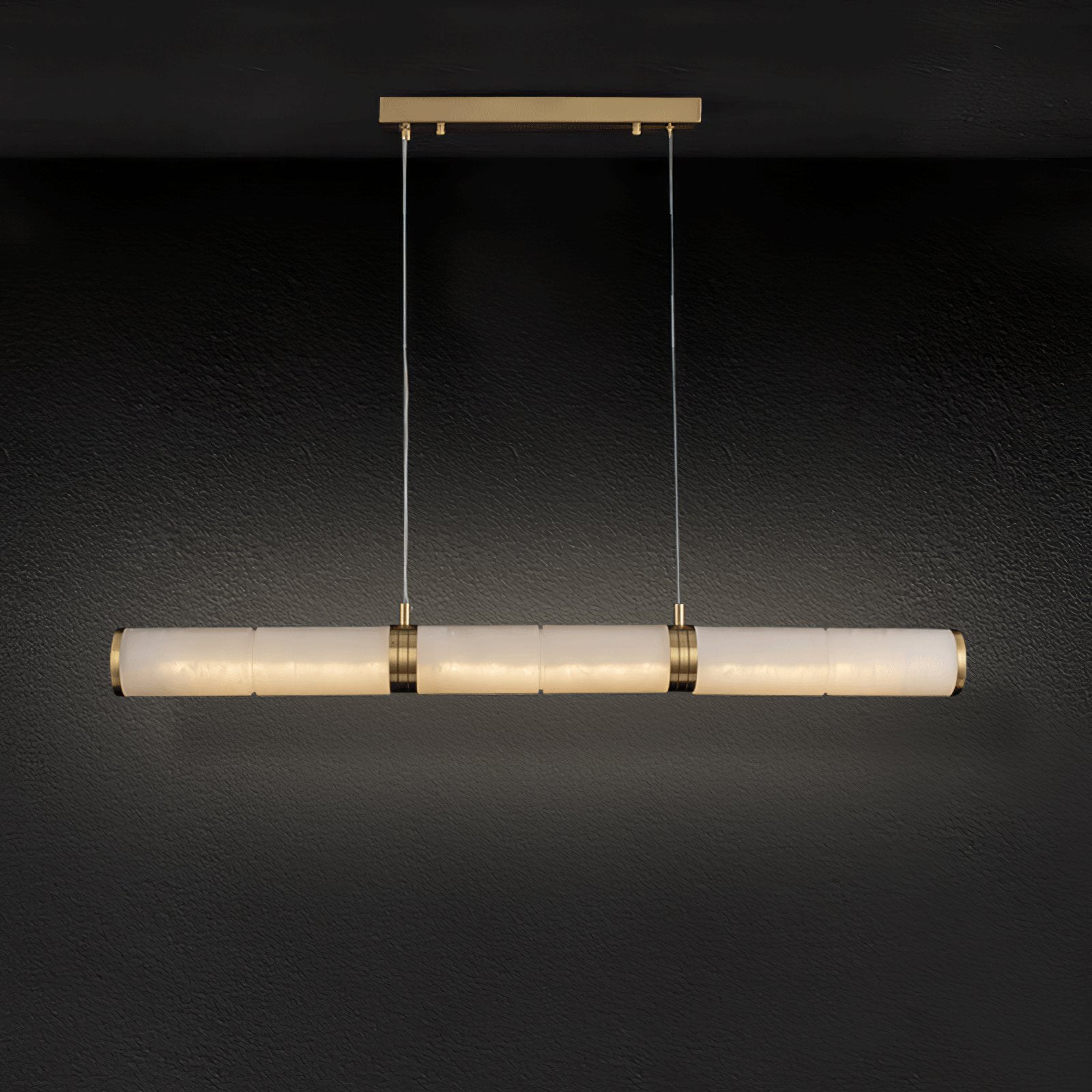 Eira Minimaliste Albâtre Linéaire Pendentif Lumière