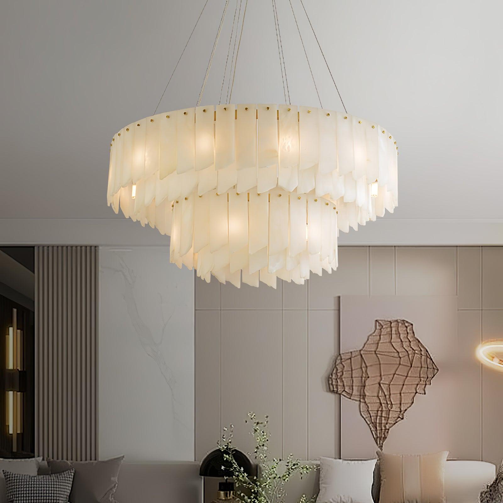 Vevelila Lustre Moderne en Albâtre
