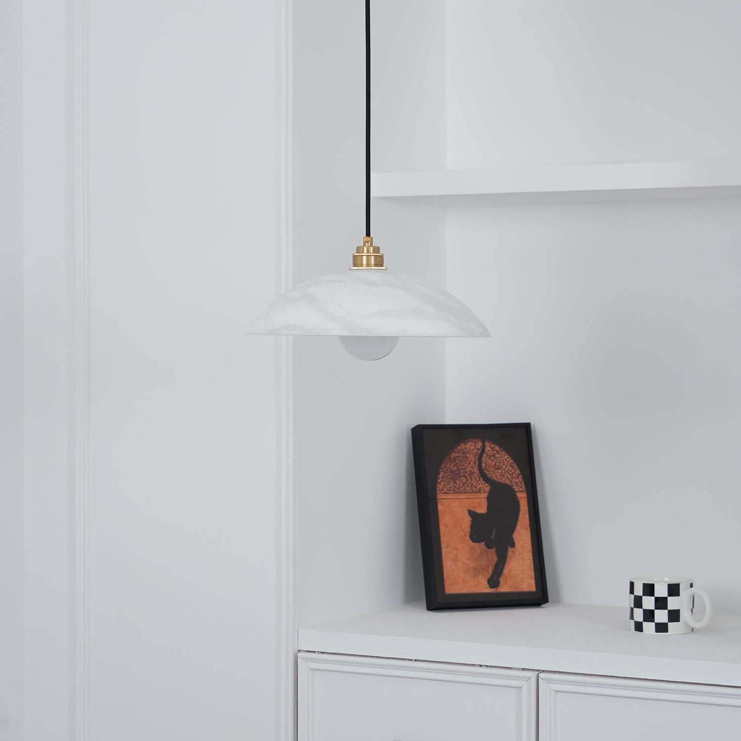 Orcariel Suspension Moderne en Albâtre