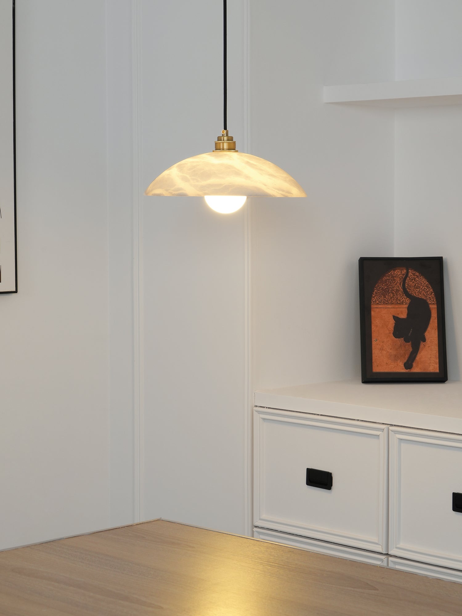 Nerea Suspension Lampe en Albâtre Minimaliste