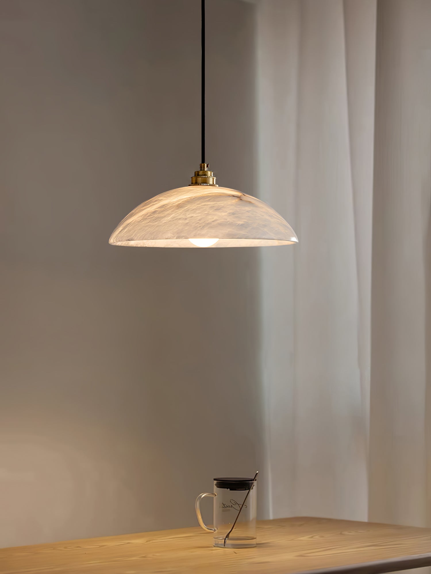 Nerea Suspension Lampe en Albâtre Minimaliste