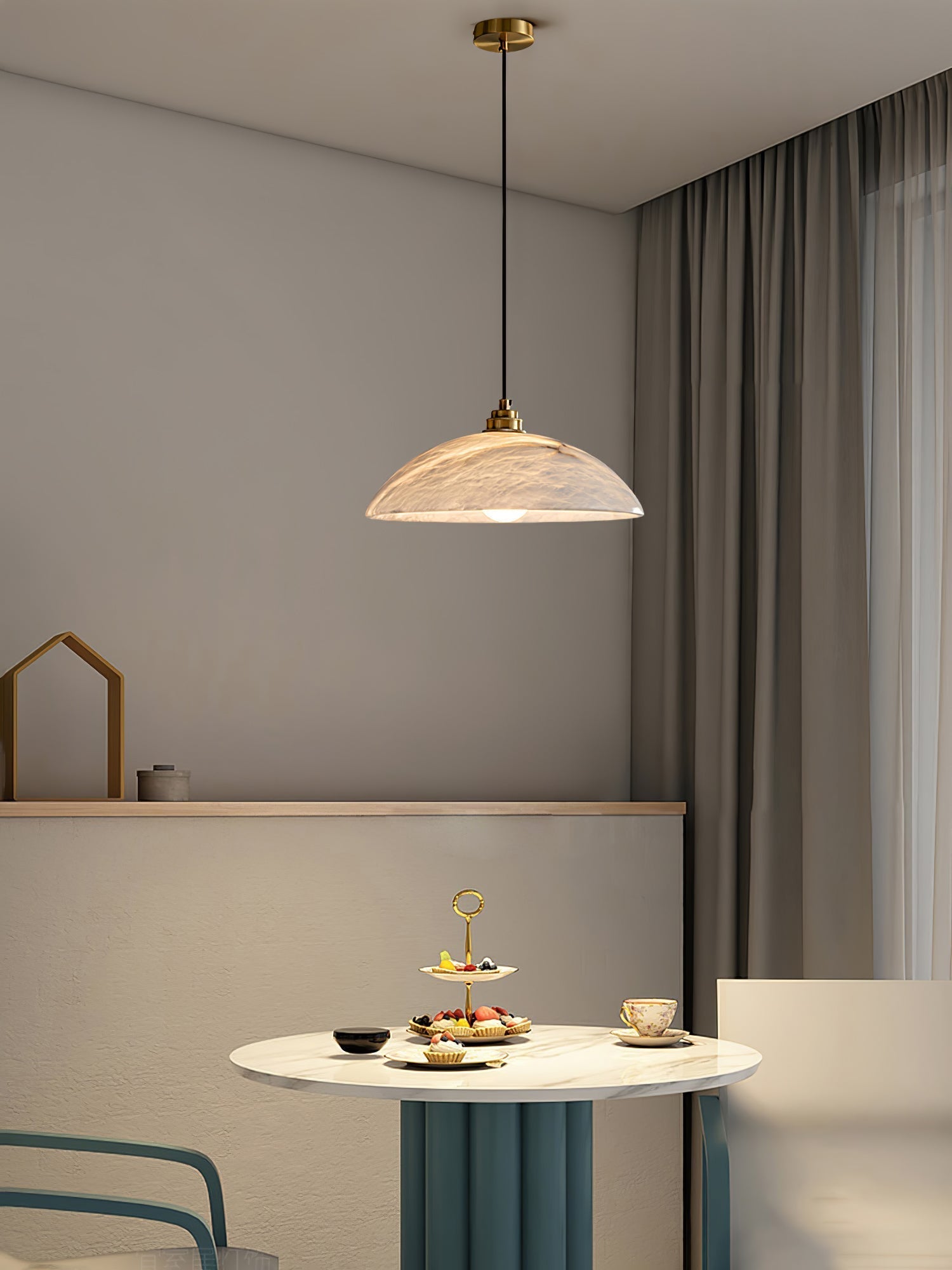Nerea Suspension Lampe en Albâtre Minimaliste