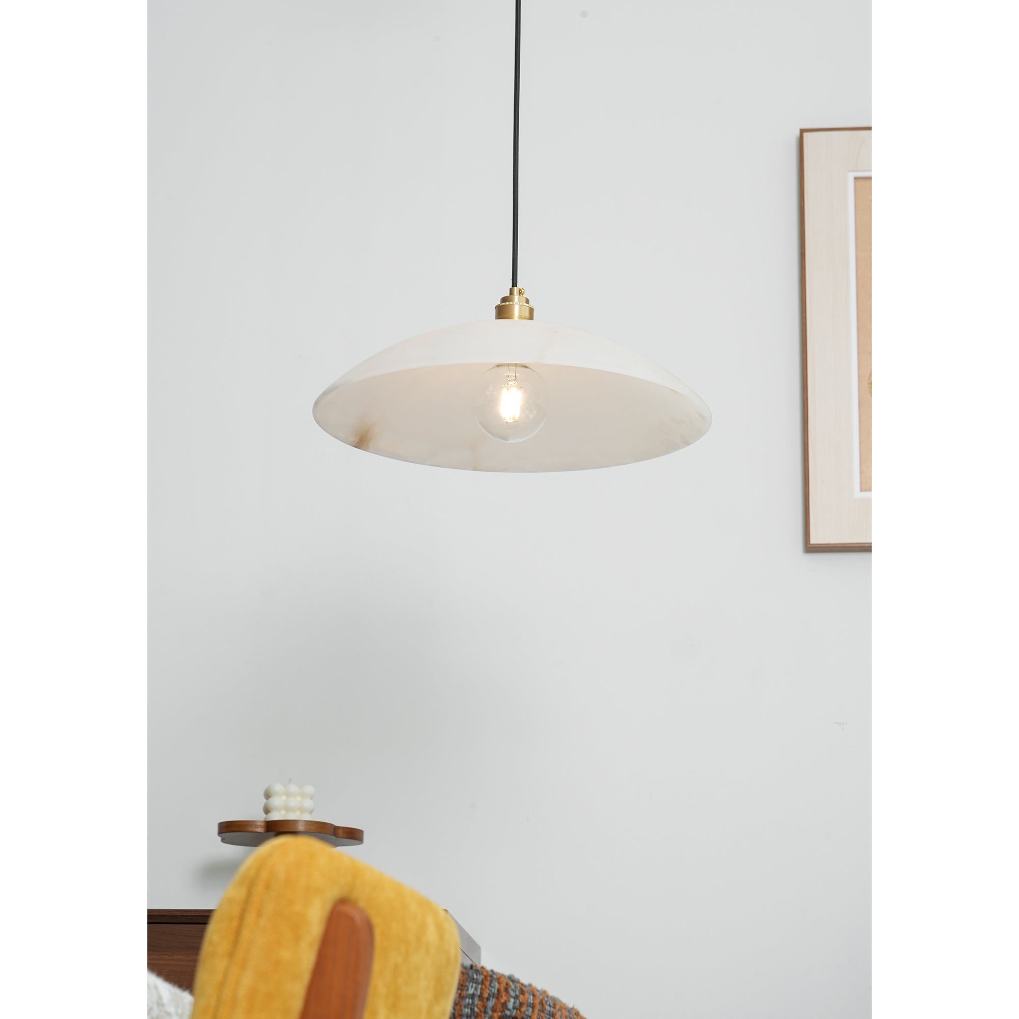 Nerea Suspension Lampe en Albâtre Minimaliste