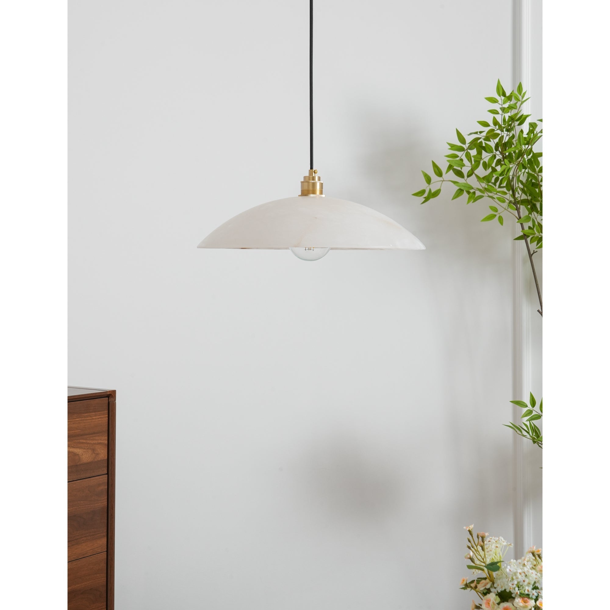 Nerea Suspension Lampe en Albâtre Minimaliste