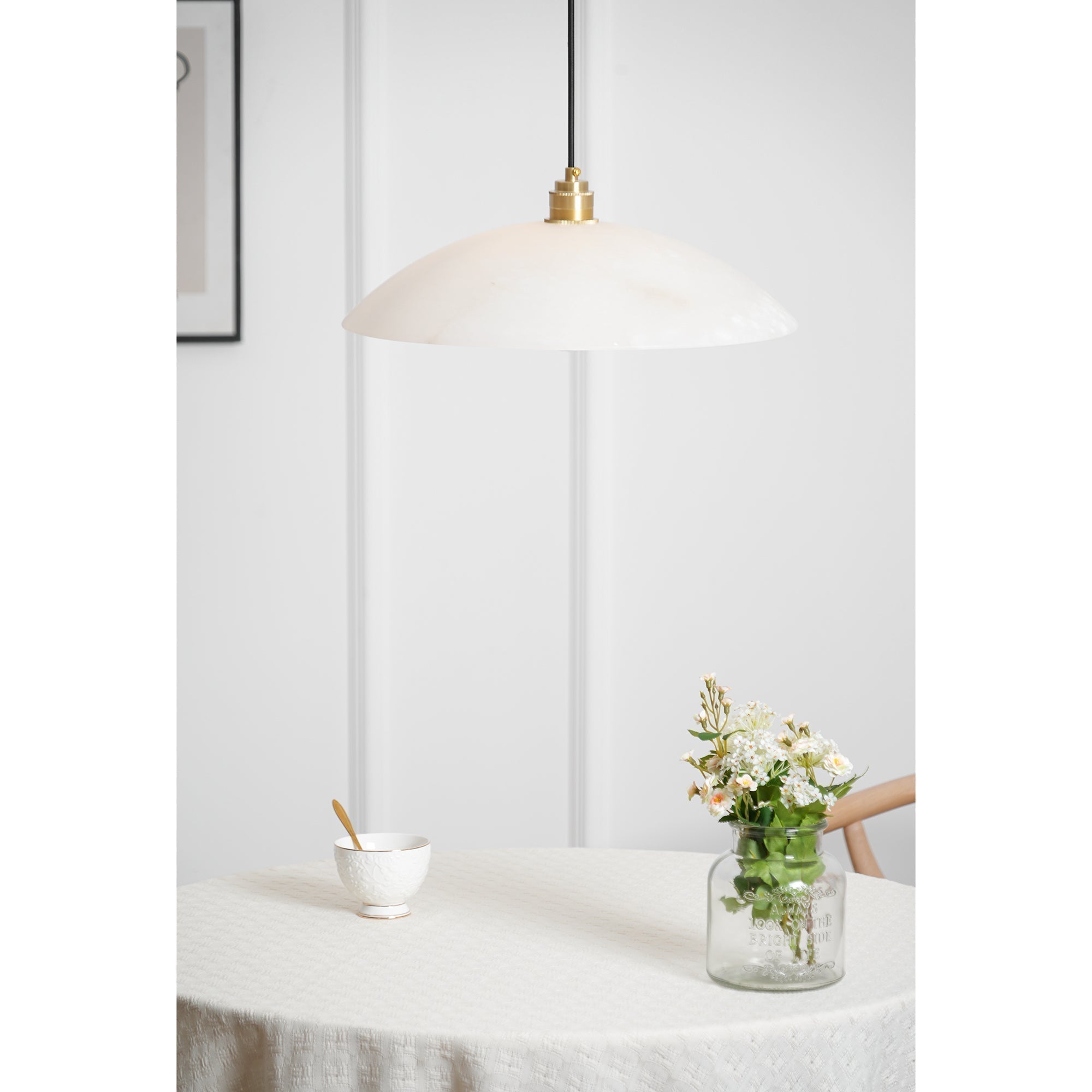 Nerea Suspension Lampe en Albâtre Minimaliste