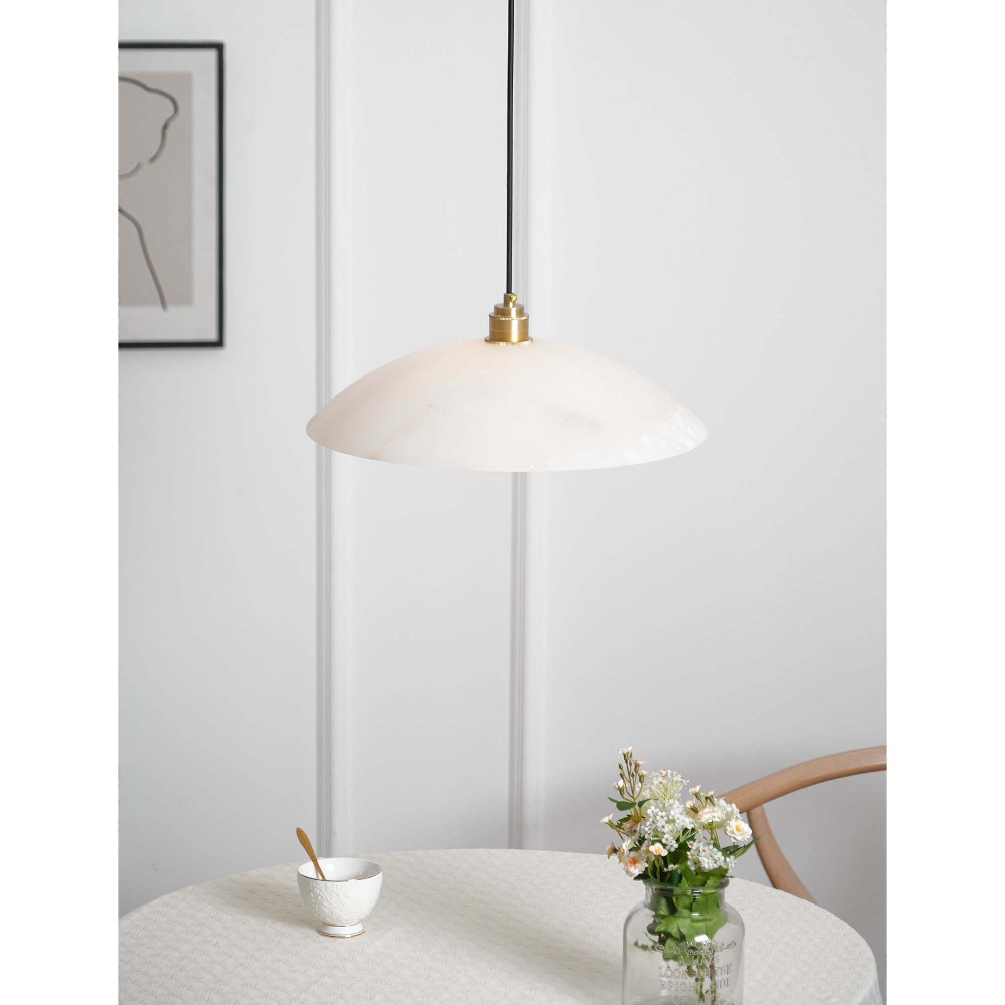 Orcariel Suspension Moderne en Albâtre