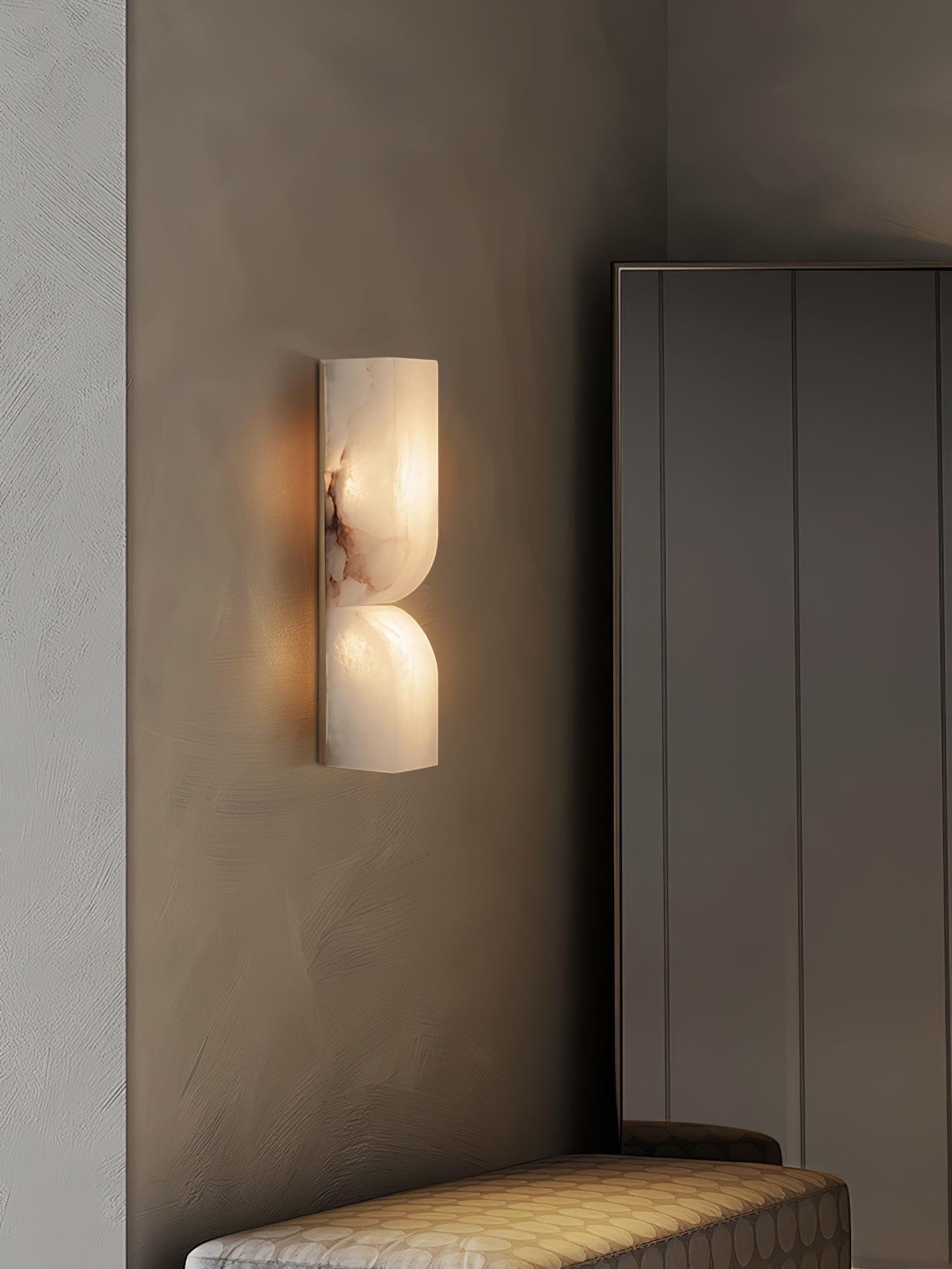 Lunaris Lampe Murale Rectangulaire en Albâtre
