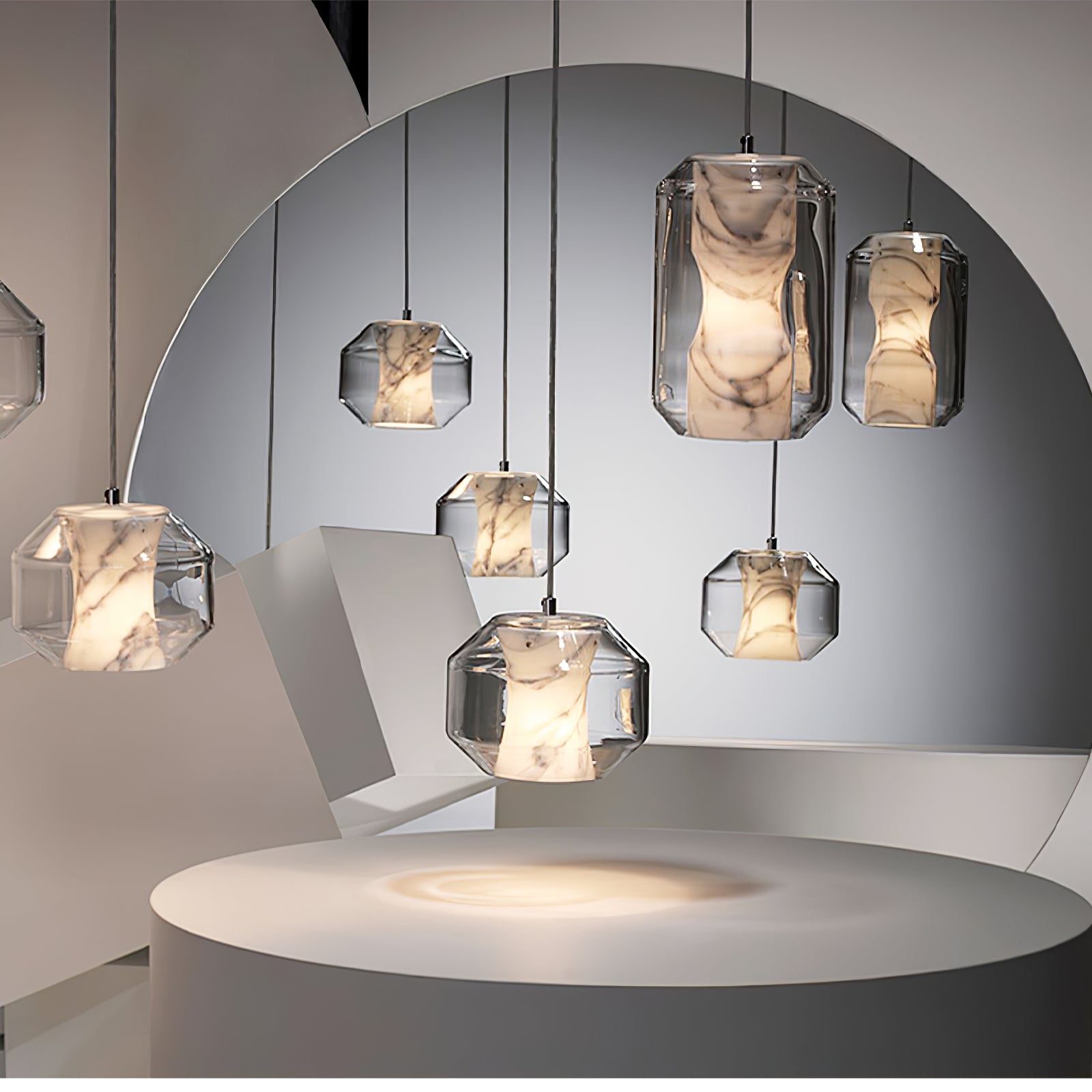 Elaris Suspension Moderne en Albâtre