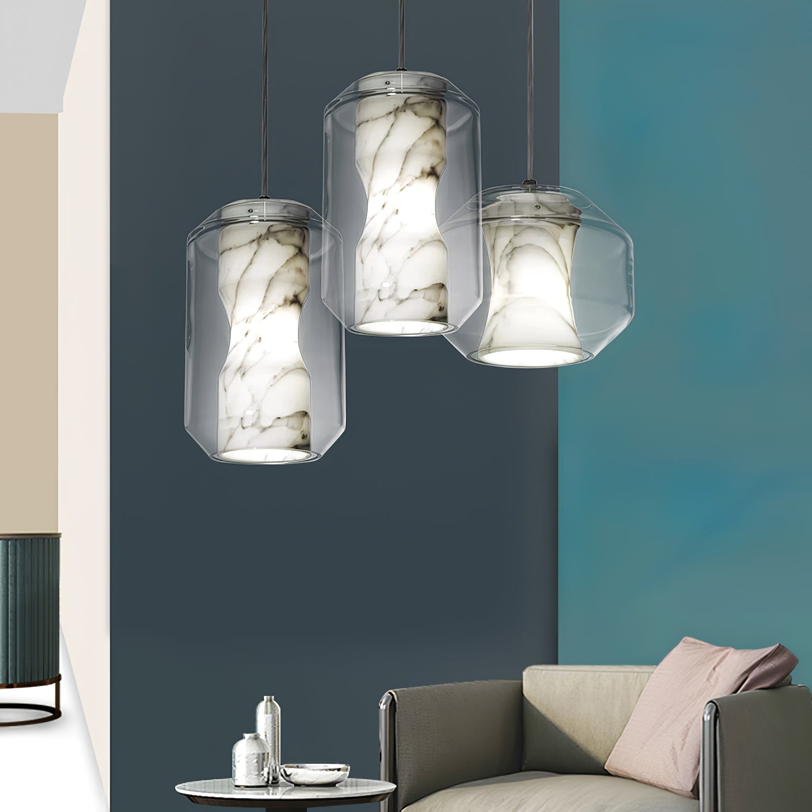Elaris Suspension Moderne en Albâtre