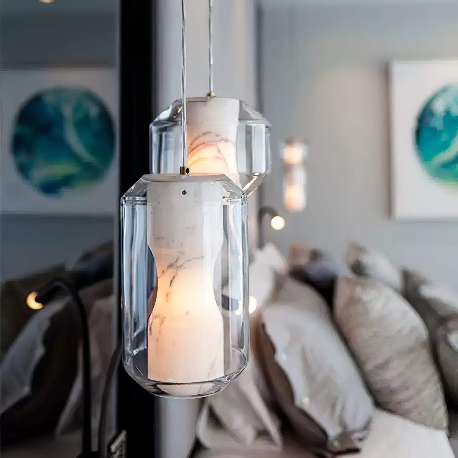Elaris Suspension Moderne en Albâtre