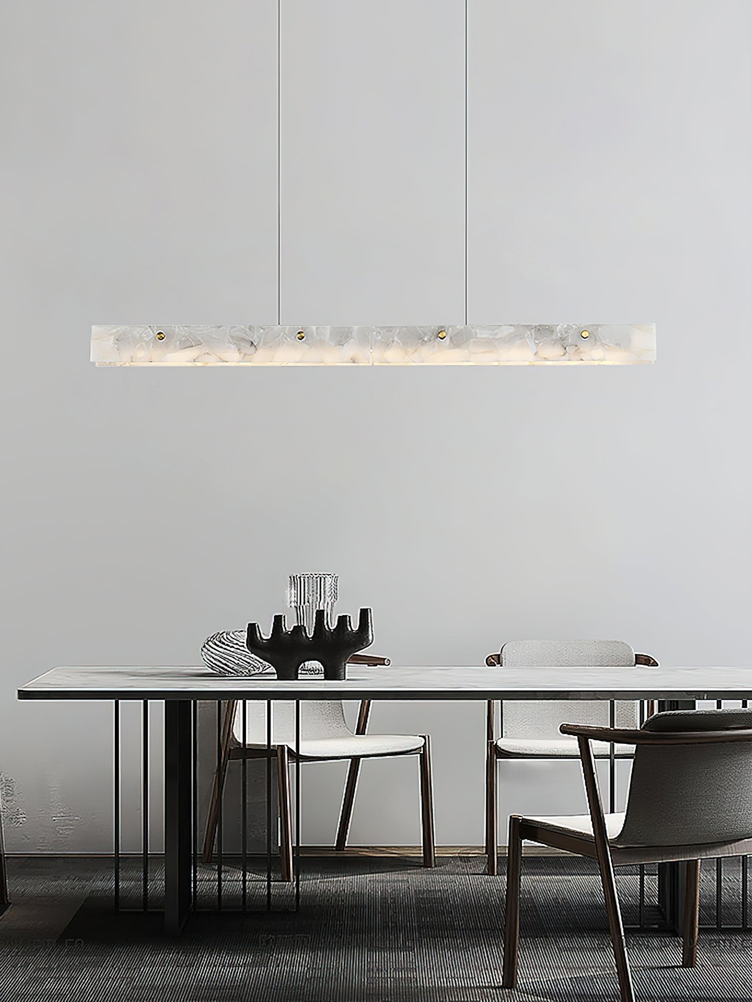 Ljomuvye Suspension Métal Linéaire Moderne LED Salon