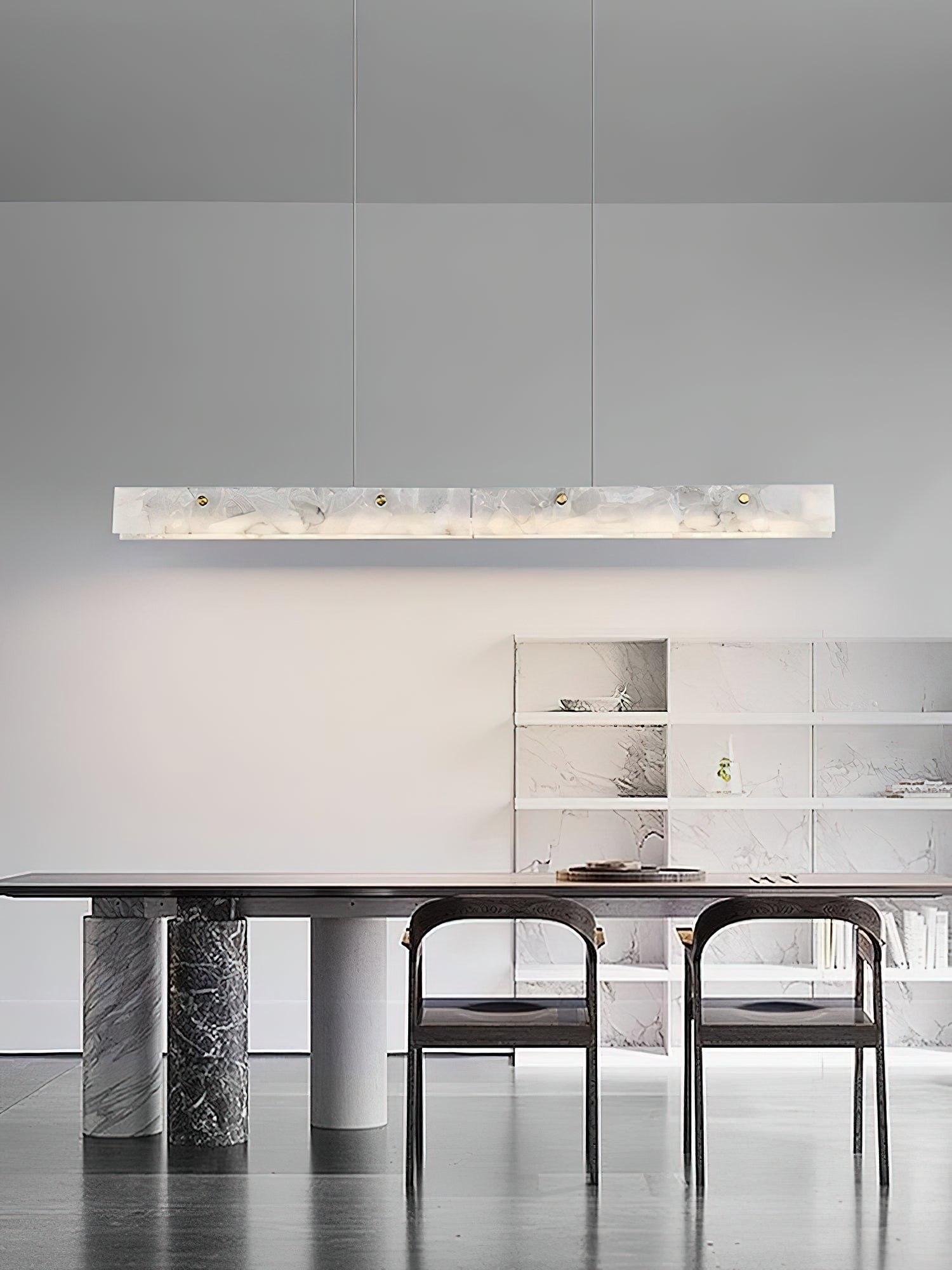 Ljomuvye Suspension Métal Linéaire Moderne LED Salon