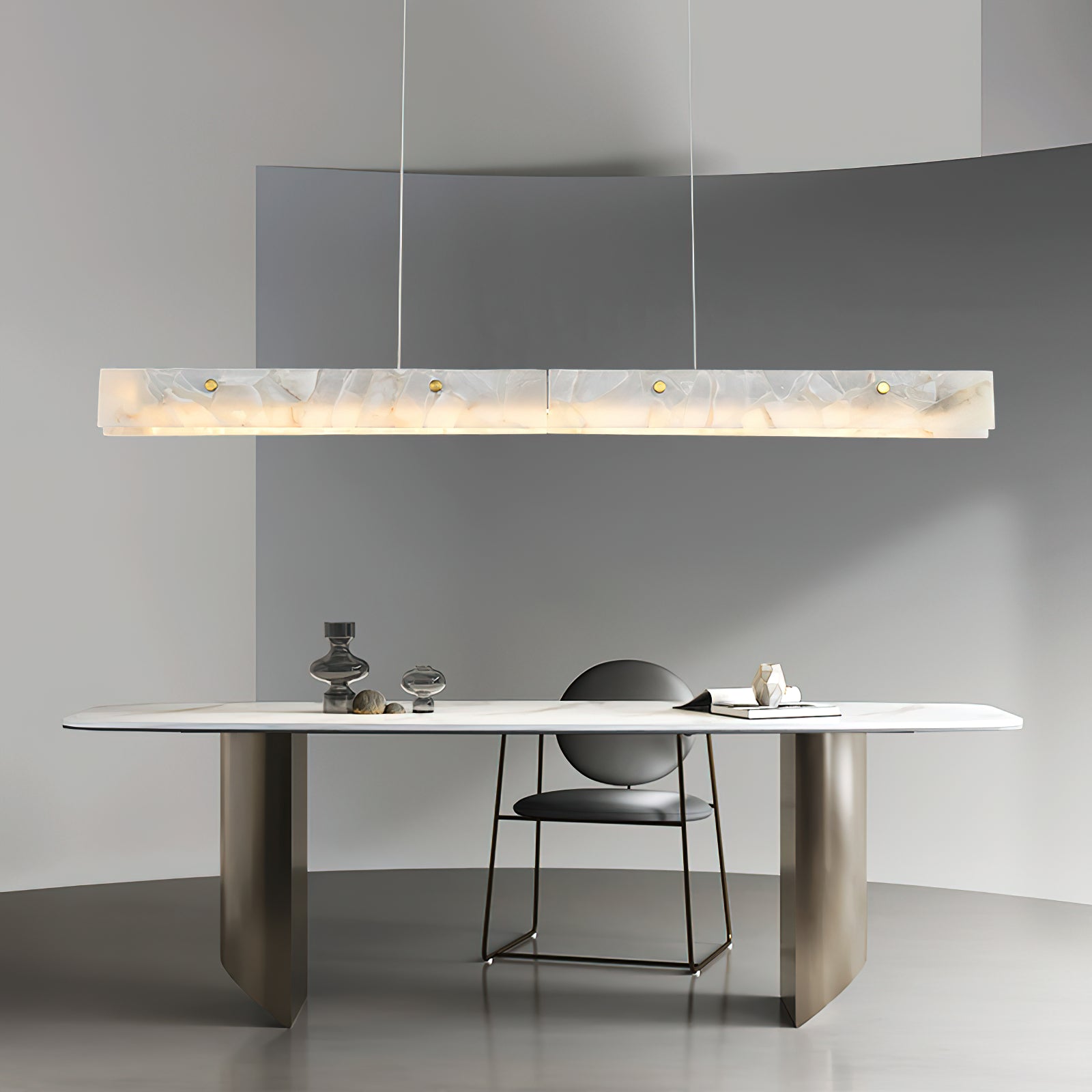 Ljomuvye Suspension Métal Linéaire Moderne LED Salon