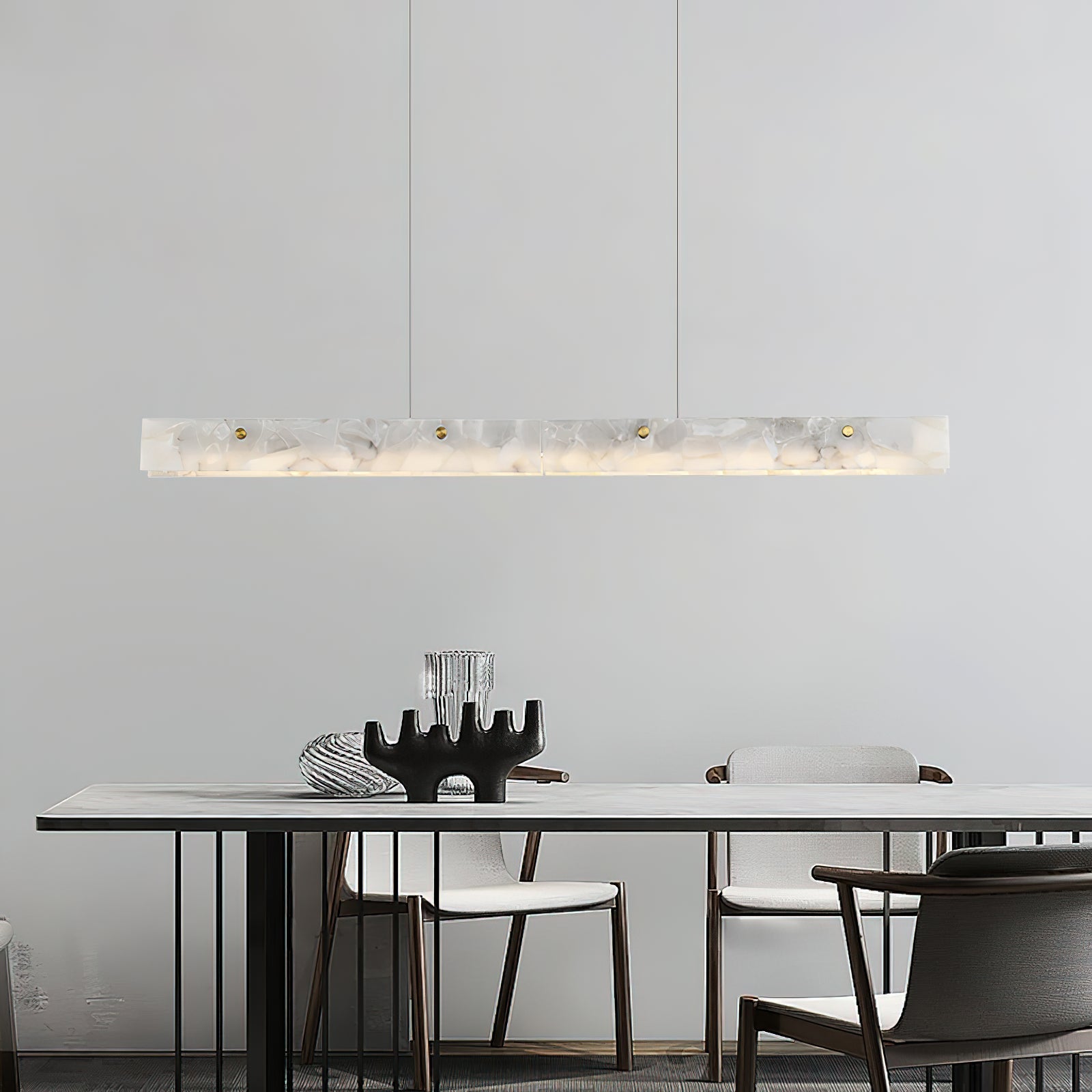 Ljomuvye Suspension Métal Linéaire Moderne LED Salon