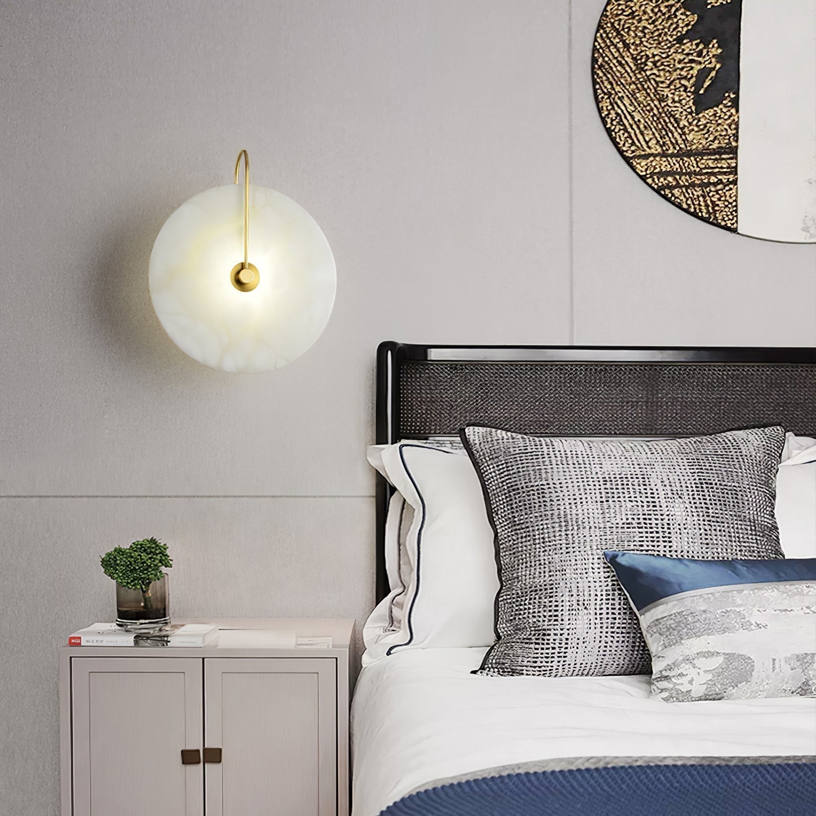 Elaris Applique Murale Globe en Albâtre