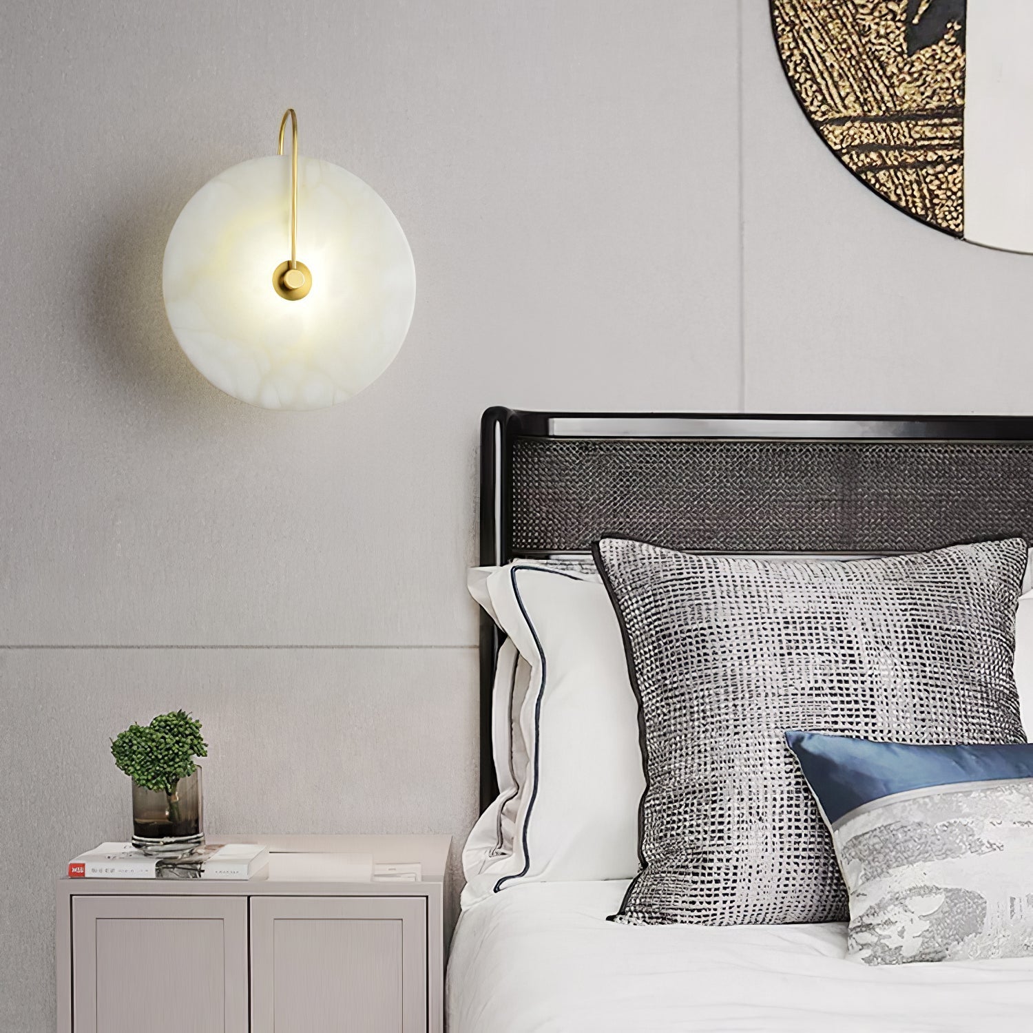 Elaris Applique Murale Globe en Albâtre
