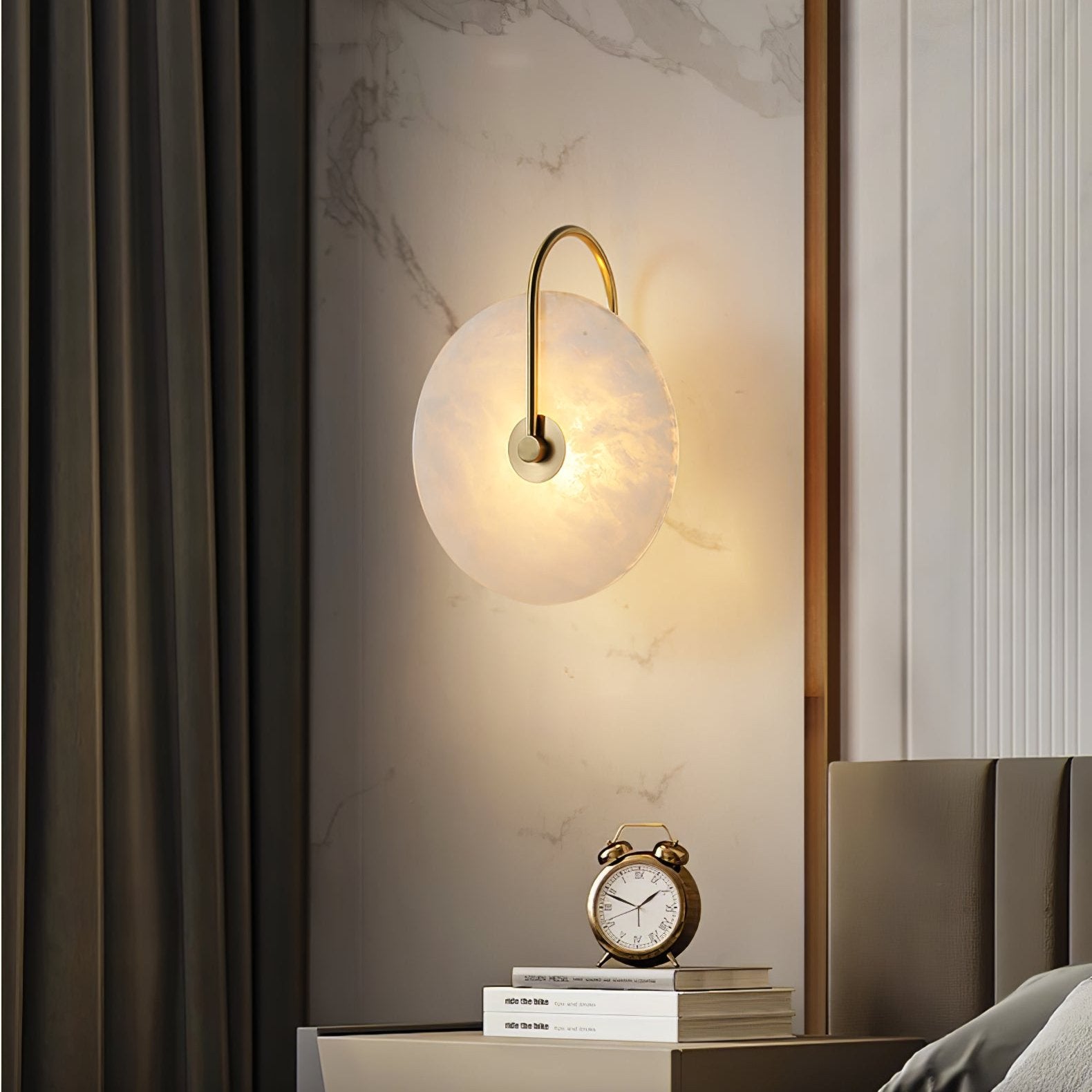 Elaris Applique Murale Globe en Albâtre