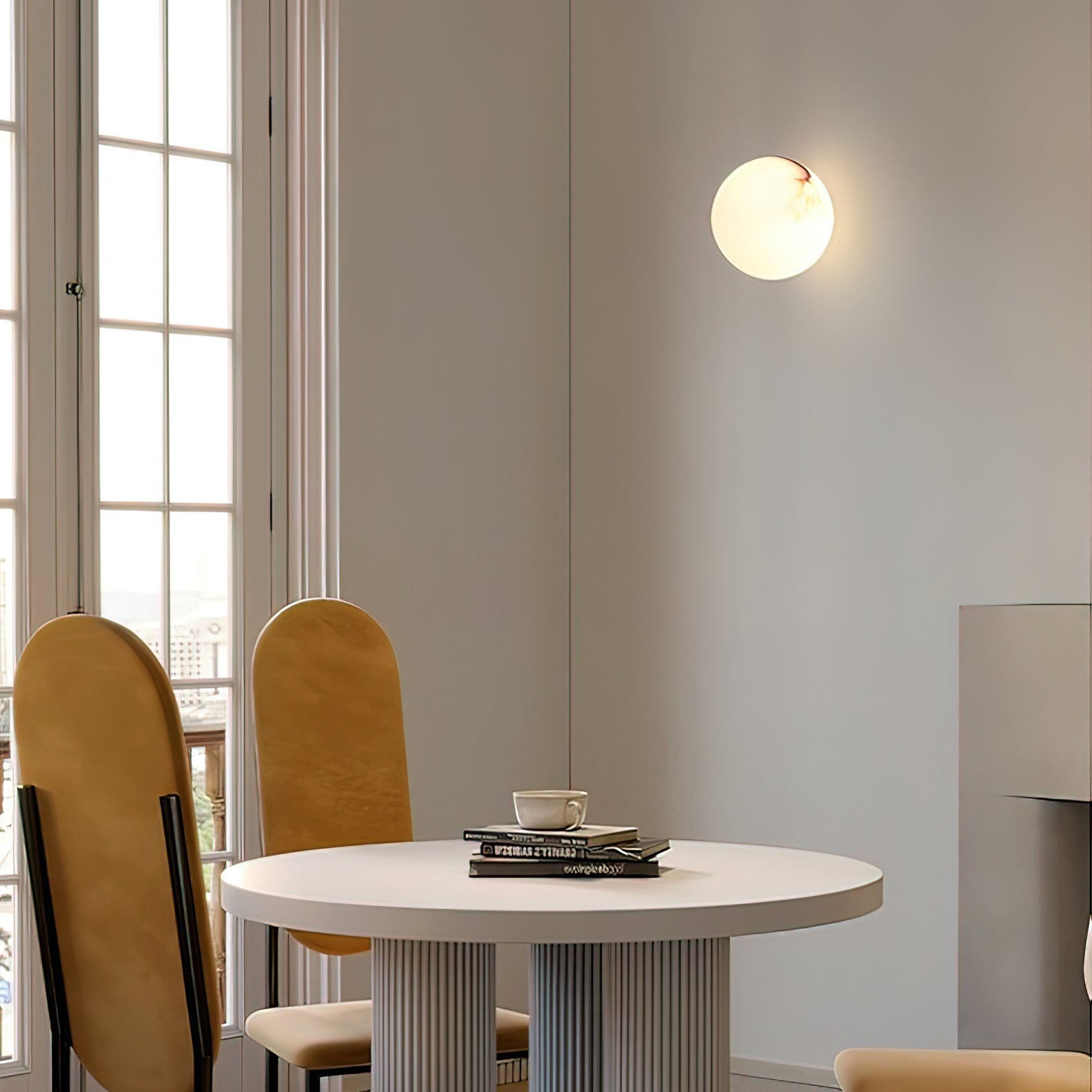 Vevinir Applique Murale Globe en Albâtre