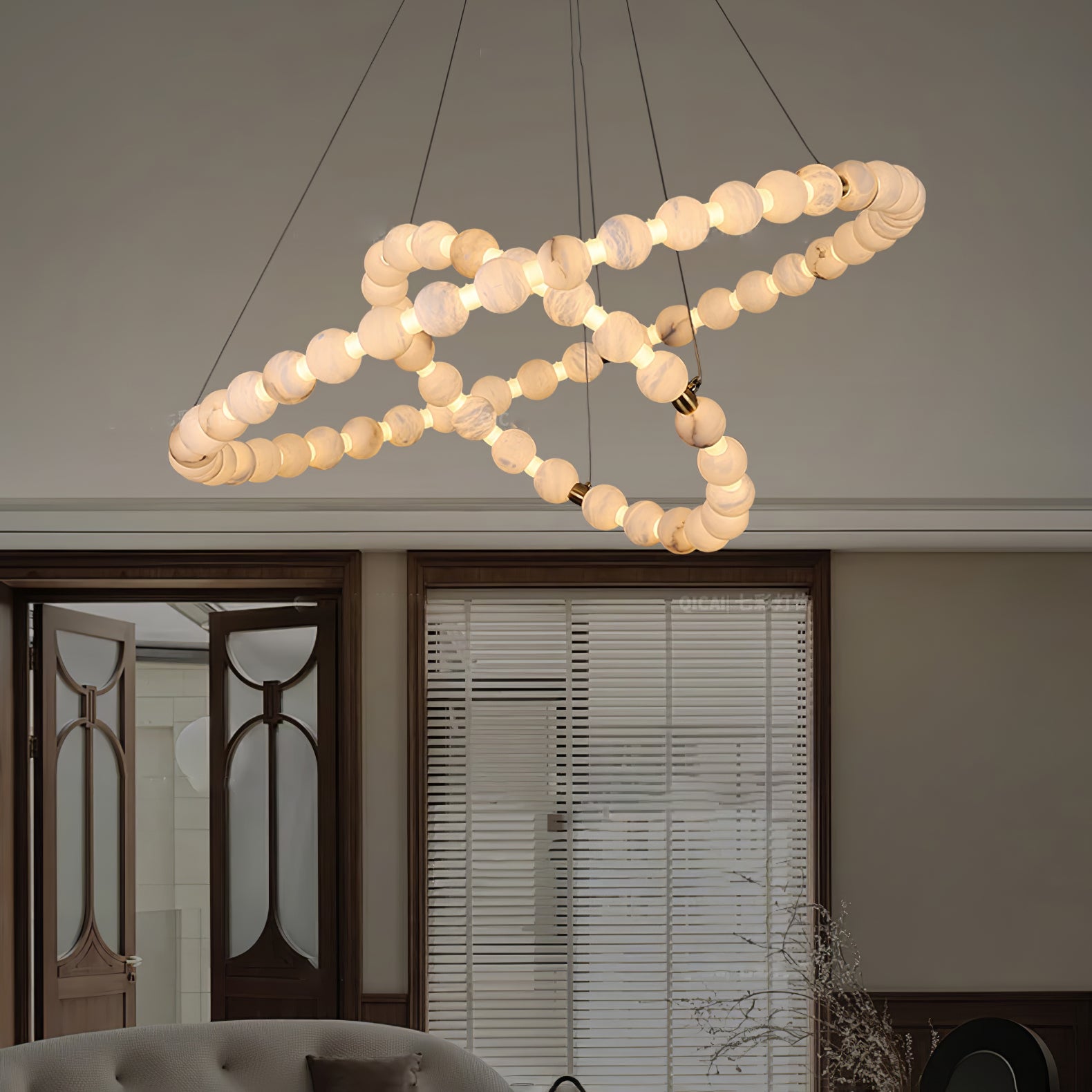 Orion Suspension Moderne en Albâtre