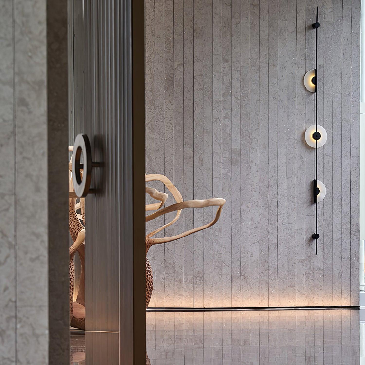 Edria Minimalist Alabaster Wall Light