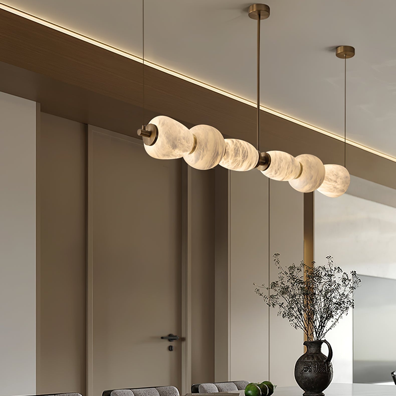 Cyrilla Suspension Linéaire en Albâtre