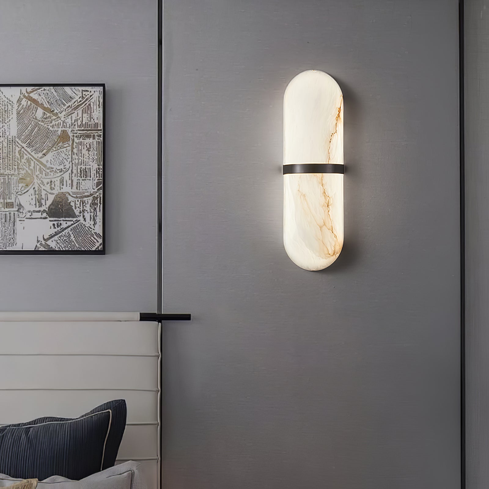 Ostruvyd Applique Murale Pilier Albâtre Luxe Salon
