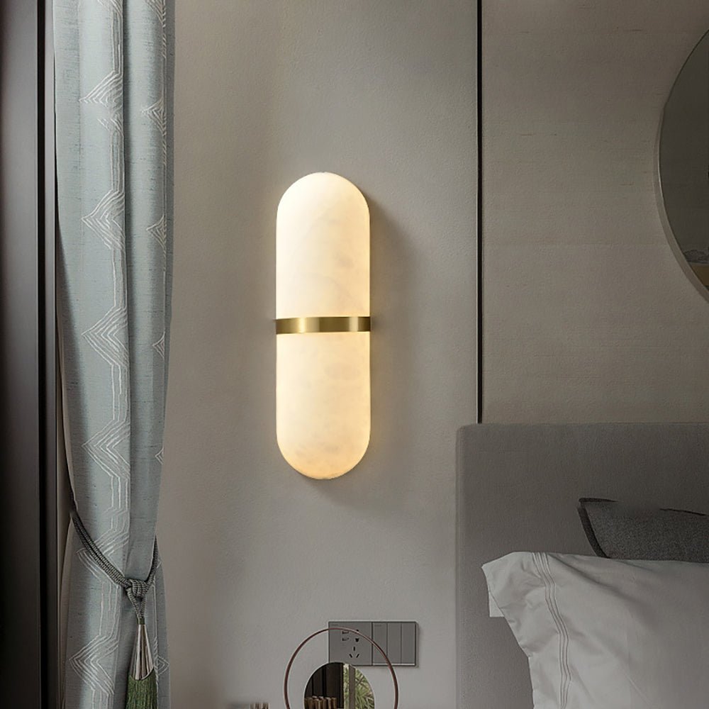Vitheion Minimaliste Albâtre Luminaire Mural