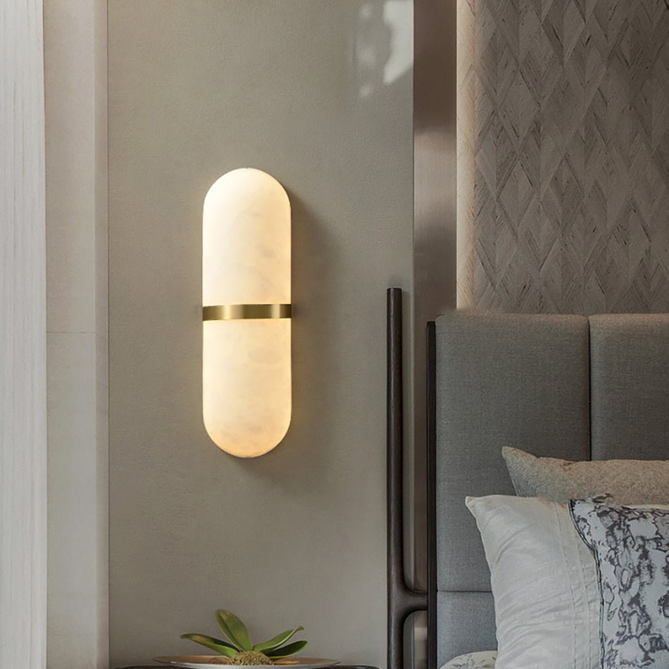 Vitheion Minimaliste Albâtre Luminaire Mural