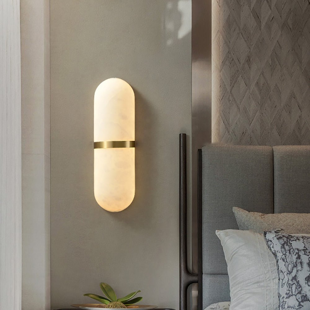 Vitheion Minimaliste Albâtre Luminaire Mural