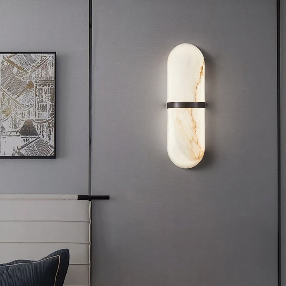 Vitheion Minimaliste Albâtre Luminaire Mural