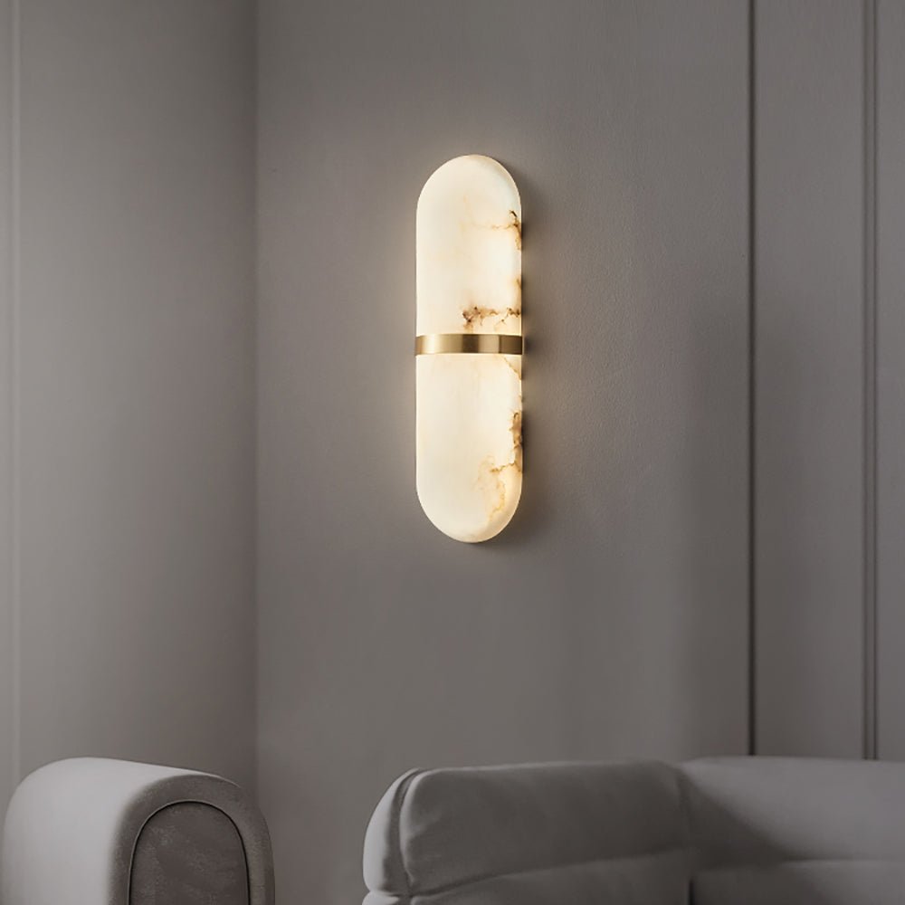 Vitheion Minimaliste Albâtre Luminaire Mural