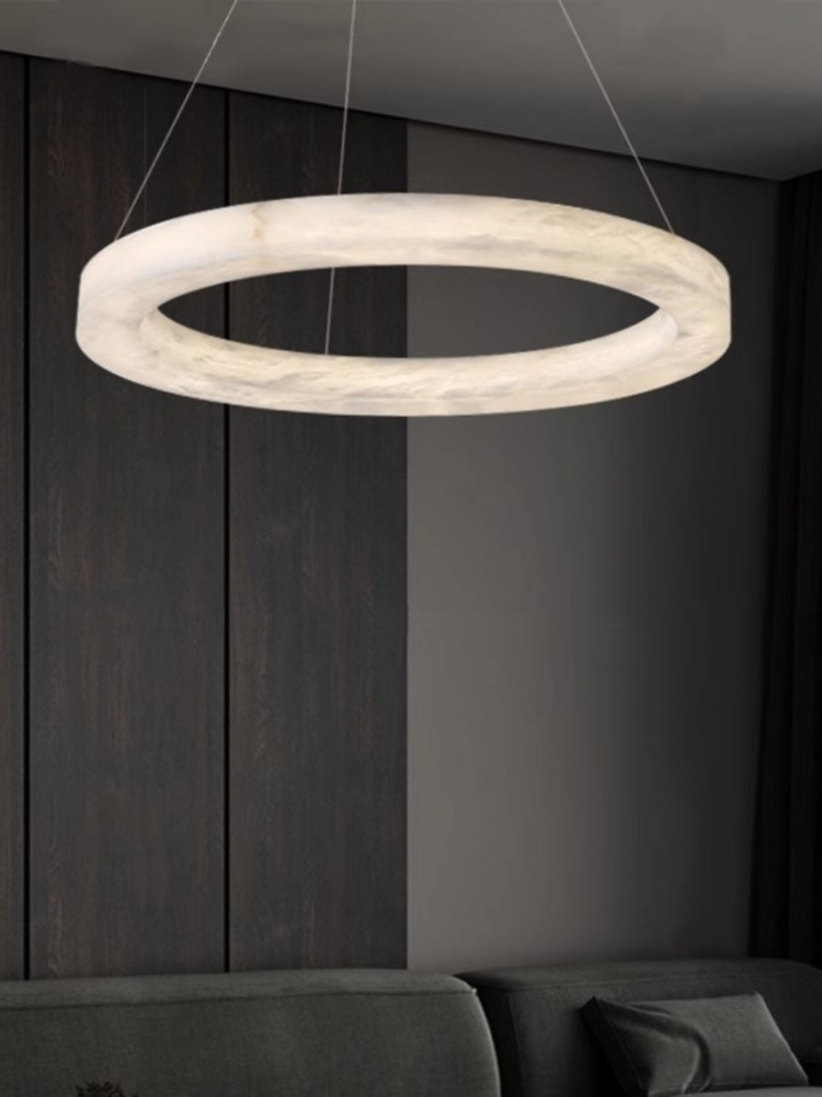 Plotuvyn Lustre Anneau Albâtre Luxe Salon